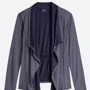 Margerie Stripe & Dot Open Front Cardigan